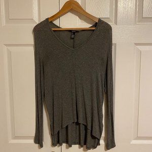 Forever 21 Gray Long Sleeve Knit Top